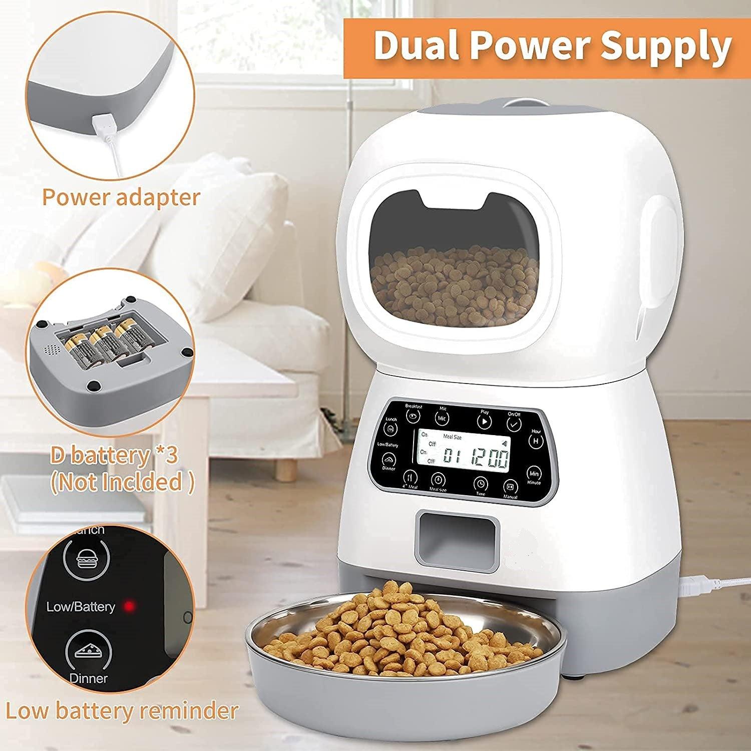 Smartpaws Remote-Controlled Pet Feeder: Automatic Food Dispenser With App Control And Voice Recording